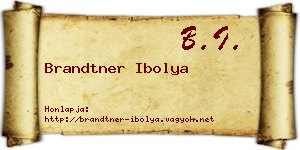 Brandtner Ibolya névjegykártya