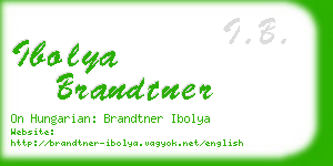 ibolya brandtner business card